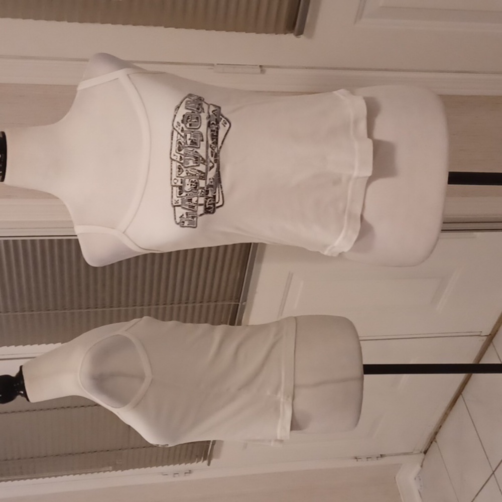 4/$60 White Las Vegas Tank Top - Size Large